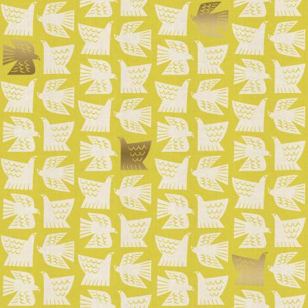 Kibori - Paper Birds - Citron Unbleached