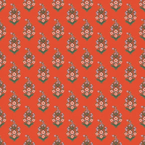 Vintage Garden - Paisley - Red Metallic